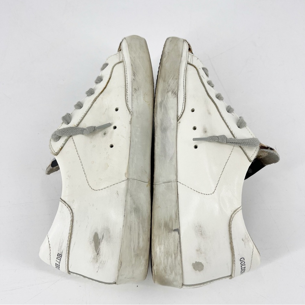 Golden Goose Super Star Leopard Calf Hair Low Top Sneakers 39 - Picture 8 of 14